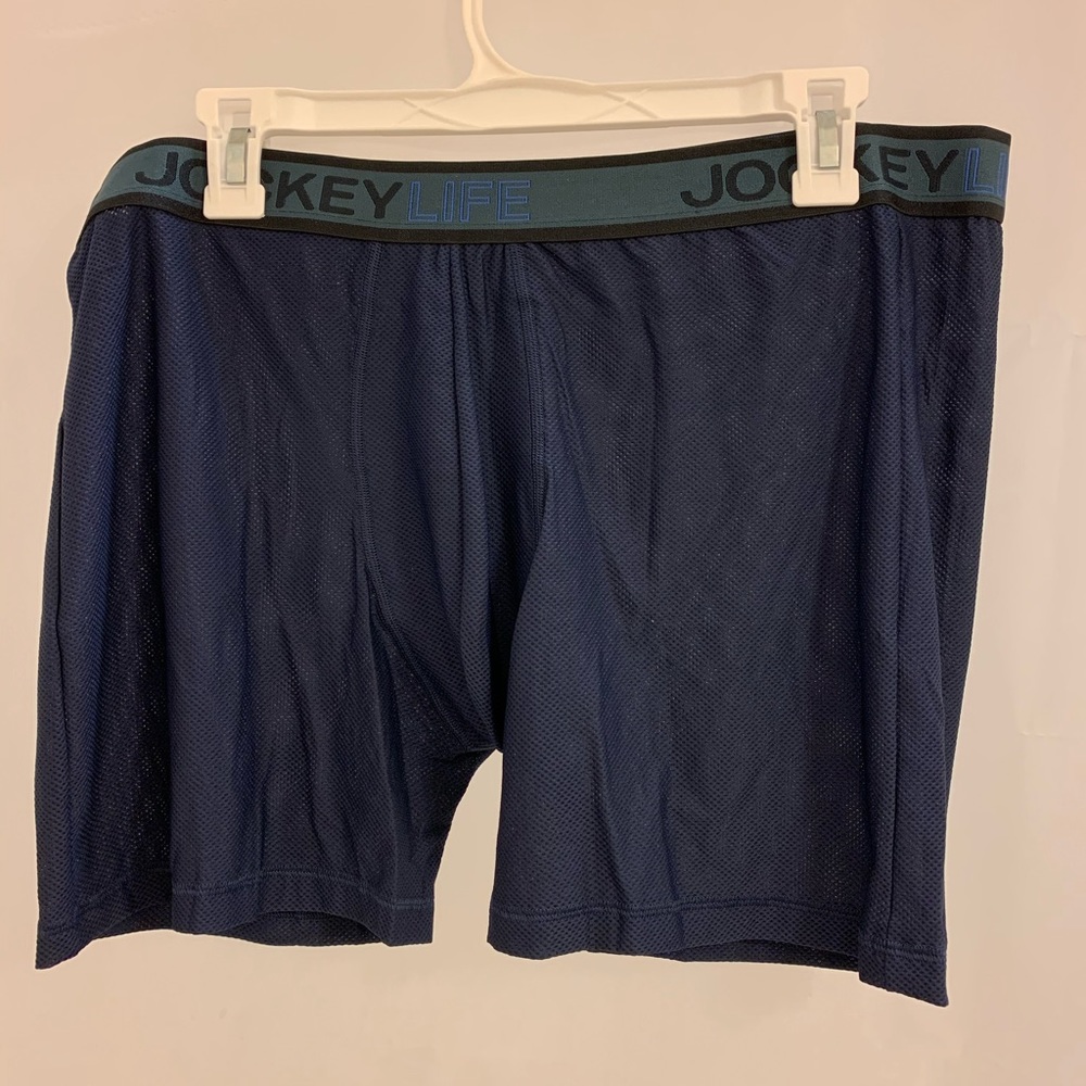 Jockey Life mesh Boxer Briefs. Navy.